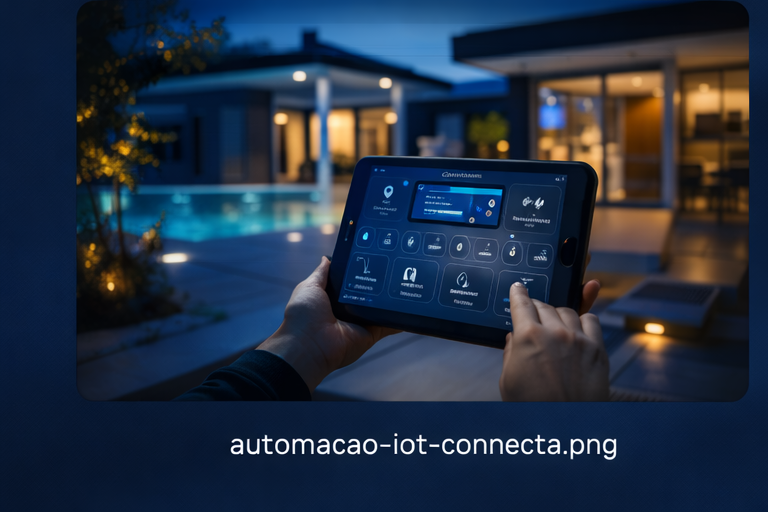Casa inteligente com iluminação, automação IoT e controle por voz